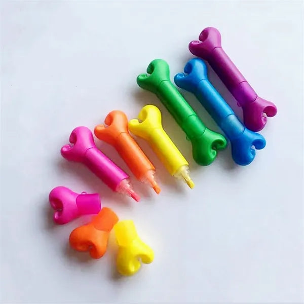 Vibrant Bone-Shaped Highlighter Pen