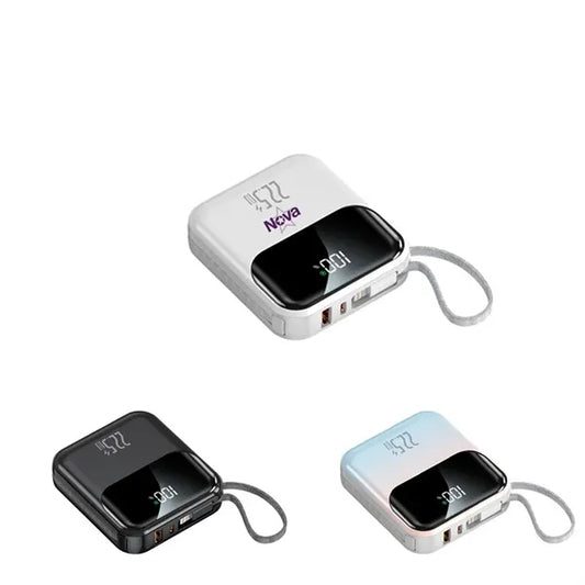 Smallest 20000mAh Power Bank with Build in USB-C Cable "