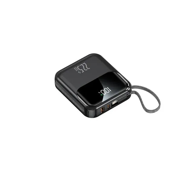 Smallest 20000mAh Power Bank with Build in USB-C Cable "