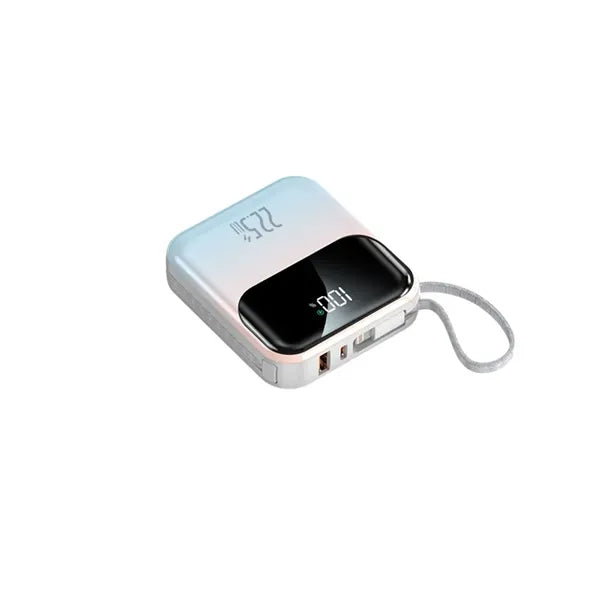 Smallest 20000mAh Power Bank with Build in USB-C Cable "