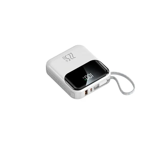 Smallest 20000mAh Power Bank with Build in USB-C Cable "