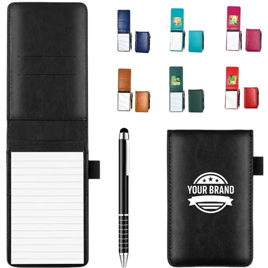 PU Leather Pocket A7 Notebook with Pen