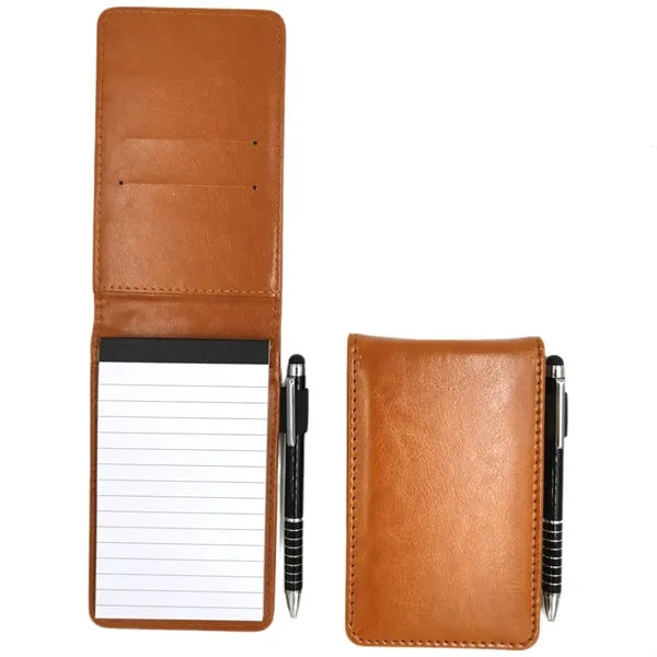 PU Leather Pocket A7 Notebook with Pen