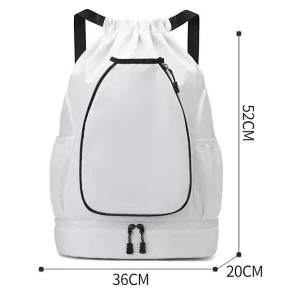 Drawstring Tennis Sports Backpack Water Resistant String Bag