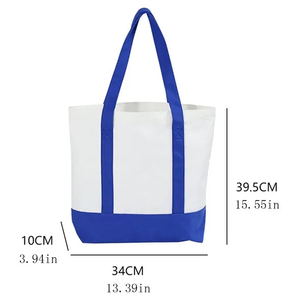 Casual Durable Cotton Foldable Tote Shopping Canvas Bag