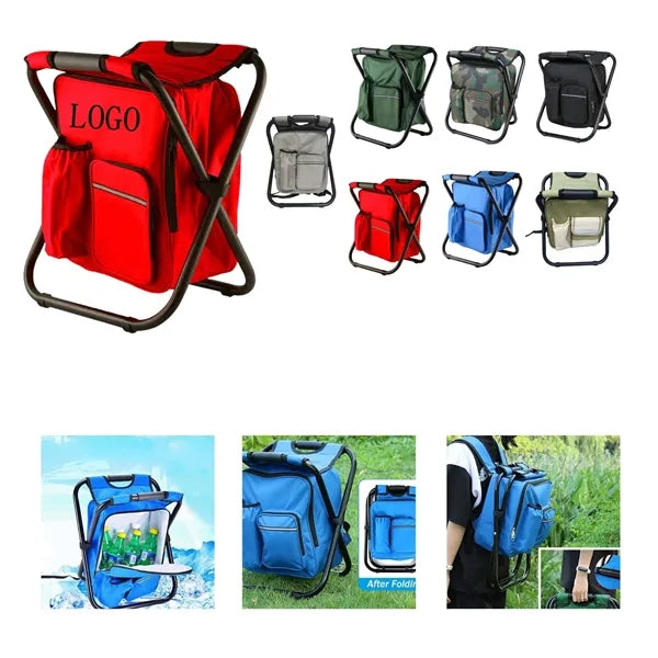 Foldable Fishing Stool with Ice Bag