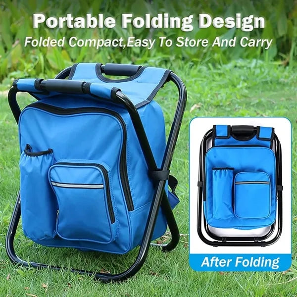 Foldable Fishing Stool with Ice Bag