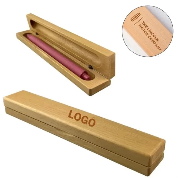 Beech wood Single Pen Flip Box