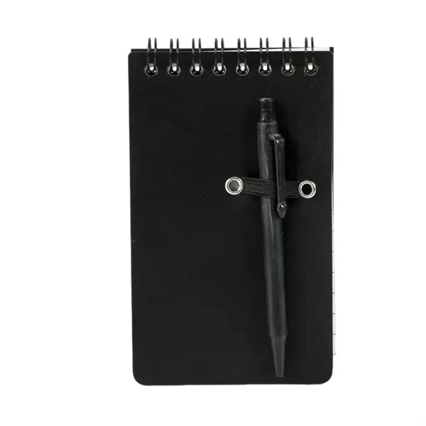 Pocket Sized Spiral Jotter Notebook With Pen