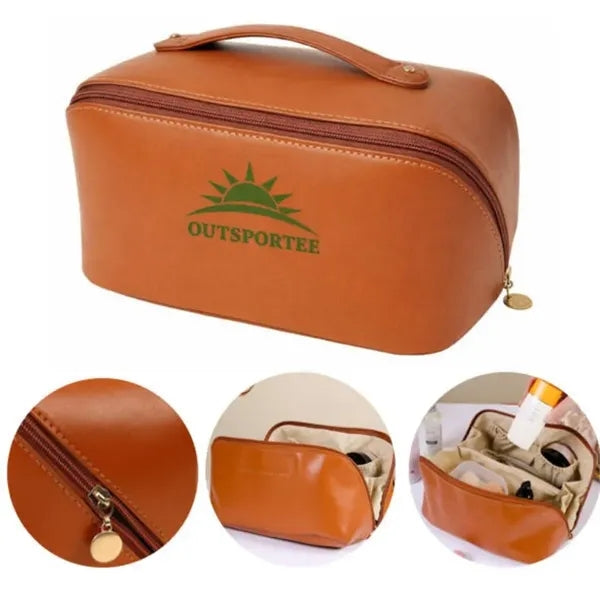 PU Leather Travel Toiletry Bag Resistant Makeup Organizer