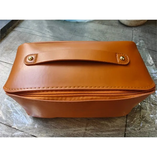 PU Leather Travel Toiletry Bag Resistant Makeup Organizer