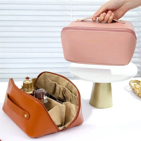 PU Leather Travel Toiletry Bag Resistant Makeup Organizer