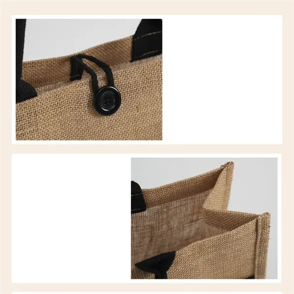 Jute Burlap Tote with Handles