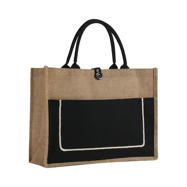Jute Burlap Tote with Handles