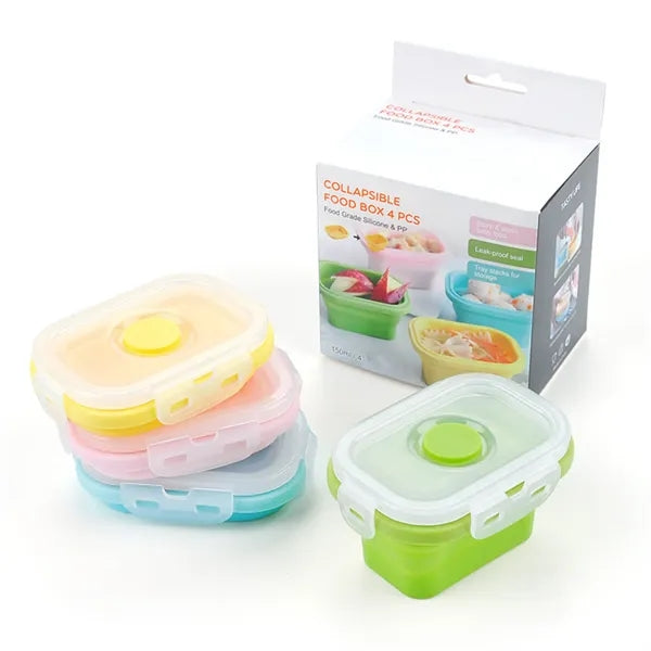 4-Piece Plastic Baby Food Storage Container Set