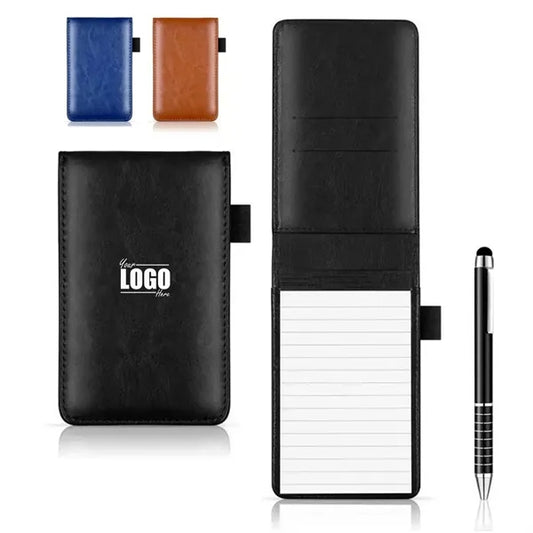 A7 Leather Pocket Notepad Holder & Pen Set