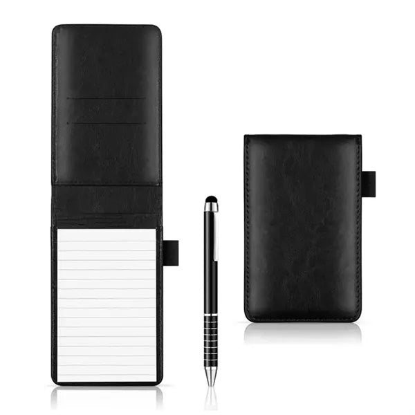 A7 Leather Pocket Notepad Holder & Pen Set