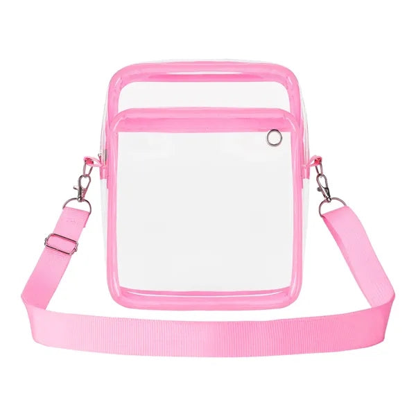 Clear PVC Crossbody Shoulder Bag (Ocean)