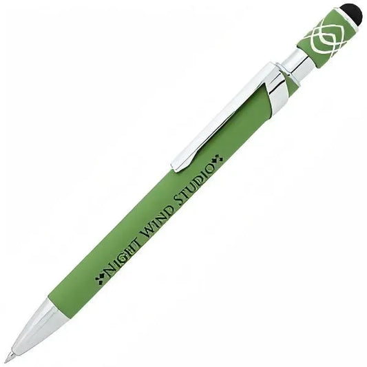 Simple Spinner Soft Touch Stylus Gel Metal Pen