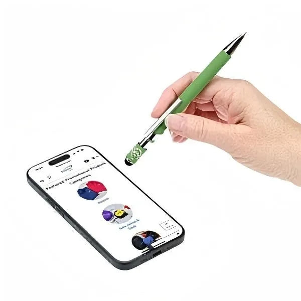 Simple Spinner Soft Touch Stylus Gel Metal Pen