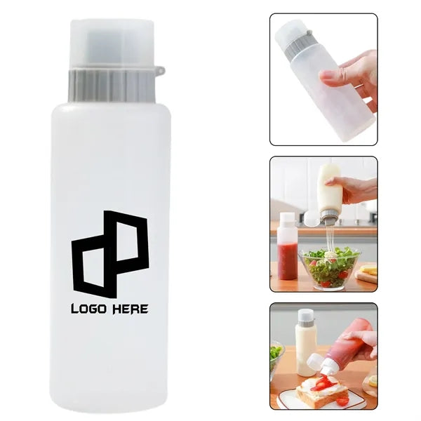 11.84 Oz Kitchen Sauce Squeeze Bottle W/ Brush-Shaped Nozzle