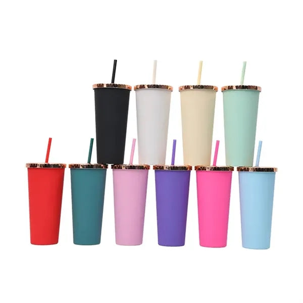 24oz Double Wall Straw Cup