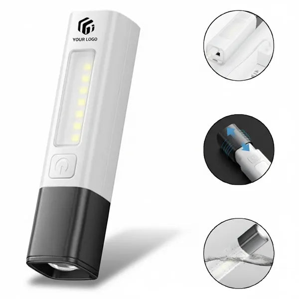 Portable strong light power bank rechargeable LED flashlight