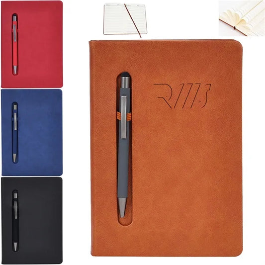 Hardcover PU Notepad w/Touchscreen Pen