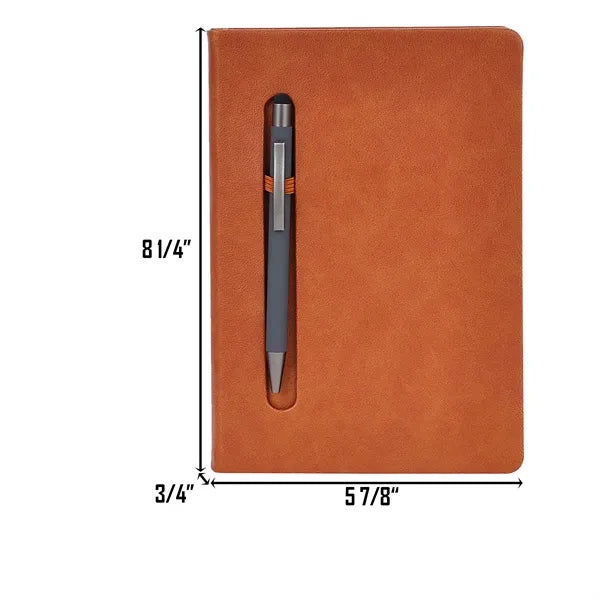 Hardcover PU Notepad w/Touchscreen Pen