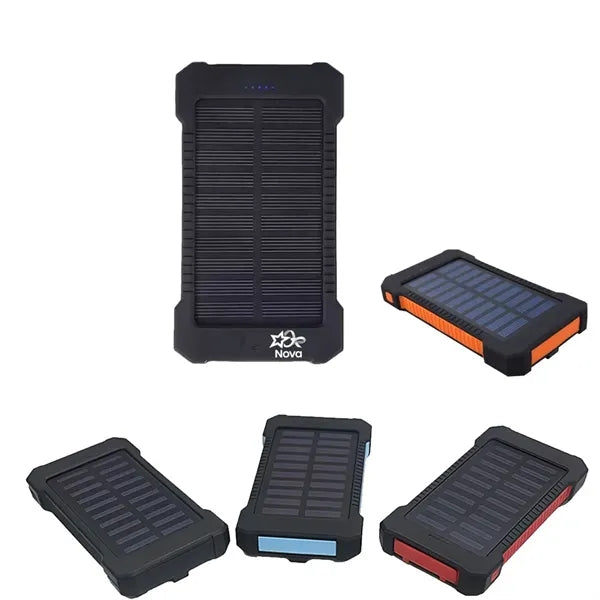 10,000mAh Solar Charger Power Bank with Flashlight
