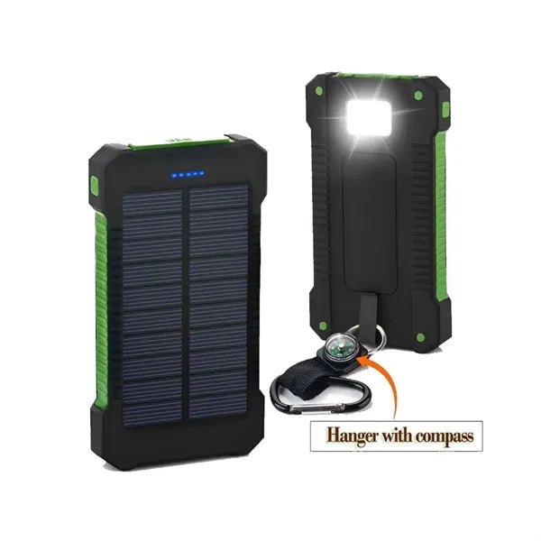 10,000mAh Solar Charger Power Bank with Flashlight