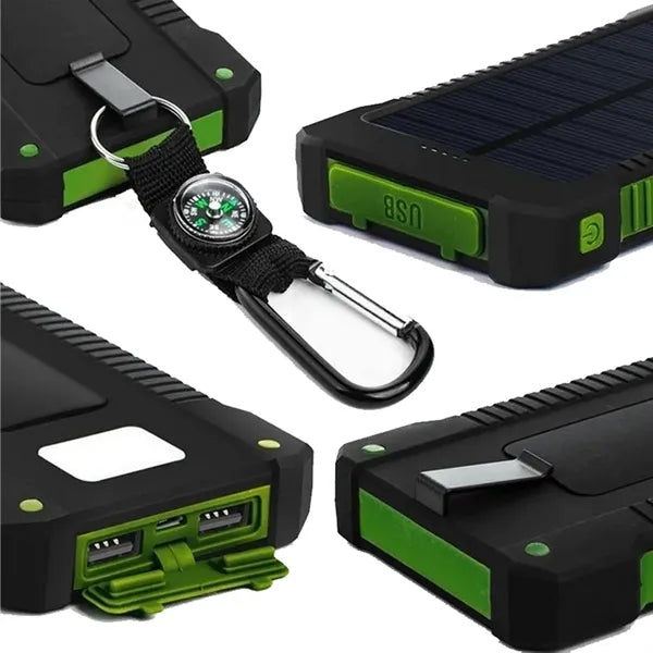 10,000mAh Solar Charger Power Bank with Flashlight