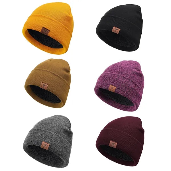 Double-Layer Stretch Knit Beanie