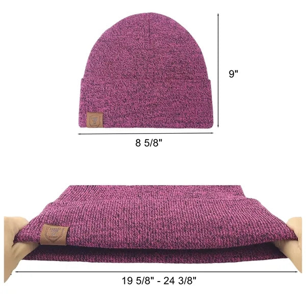 Double-Layer Stretch Knit Beanie