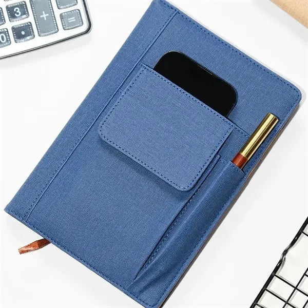 A5 Notebook w/Phone Pocket Multi-Pocket