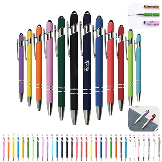 Metal Click Pen with Stylus Tip
