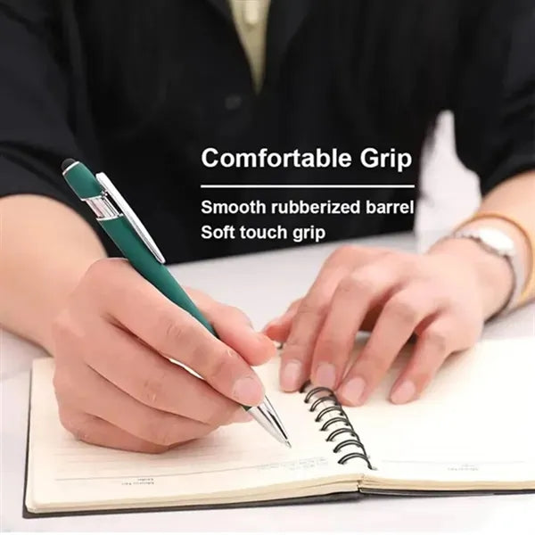Metal Click Pen with Stylus Tip