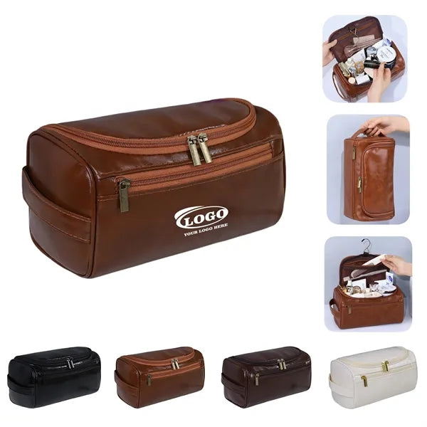 PU Water-Resistant Men's Toiletry & Dopp Kit