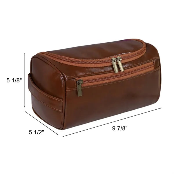 PU Water-Resistant Men's Toiletry & Dopp Kit