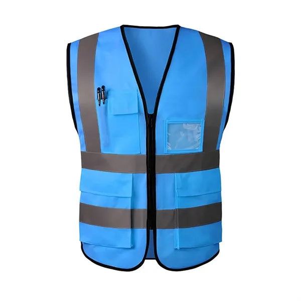Reflective Safety Work Vest with Pockets