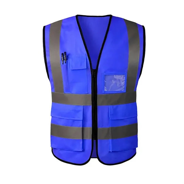 Reflective Safety Work Vest with Pockets