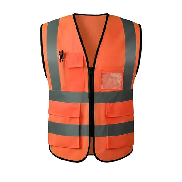 Reflective Safety Work Vest with Pockets