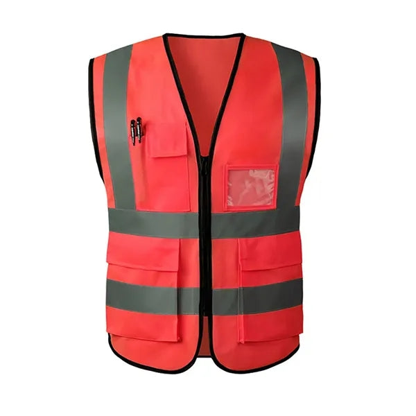 Reflective Safety Work Vest with Pockets