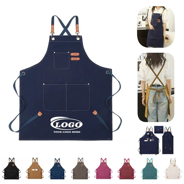 Canvas Waterproof Work Apron for Kitchen, Cafe & Florist