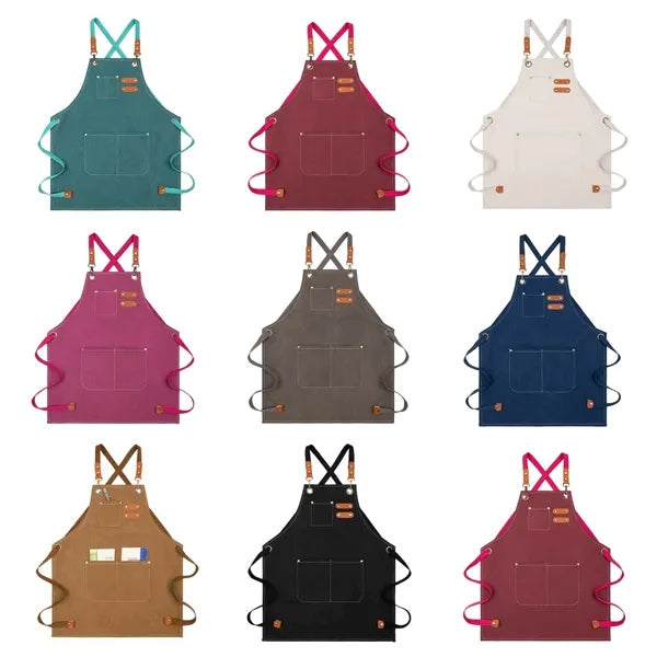 Canvas Waterproof Work Apron for Kitchen, Cafe & Florist