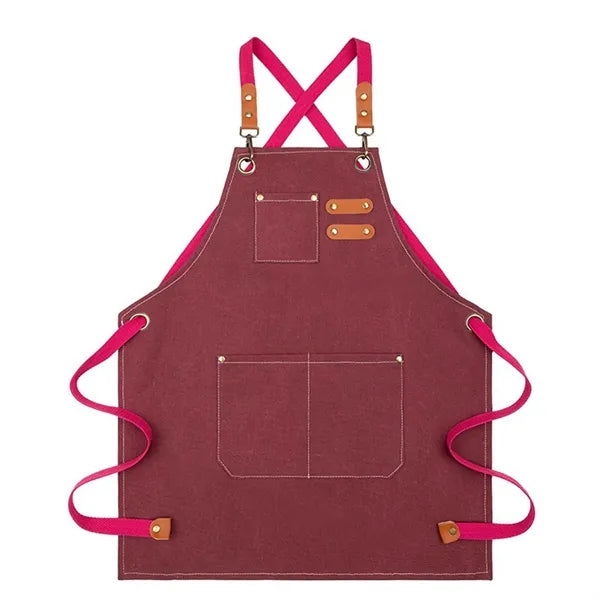Canvas Waterproof Work Apron for Kitchen, Cafe & Florist