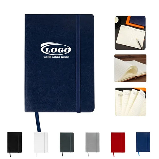 A5 PU Leather Notebook with Elastic Closure