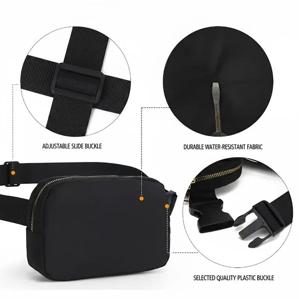 Waterproof Zipper Fanny Pack Waist Bag