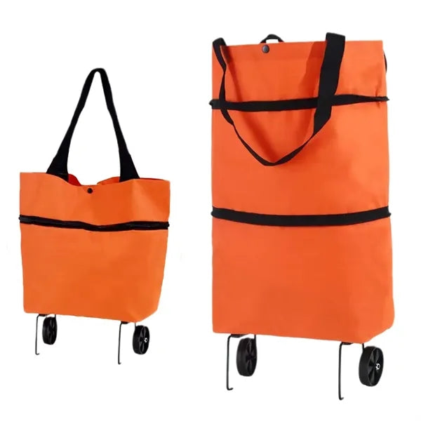 Foldable Shopping Cart Trolley w/Wheels