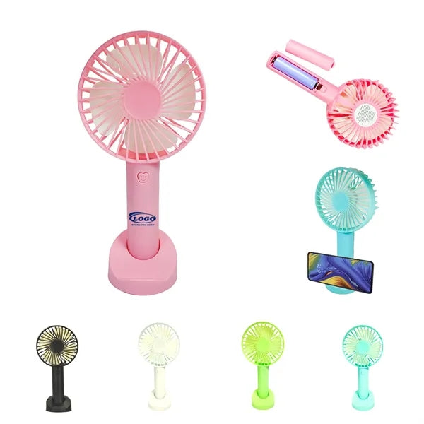 Mini Hand Held Fan with Base